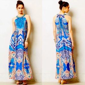 Anthropologie Ranna Gill Boteh halter maxi dress